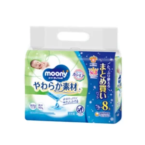Moony Baby Wipes Soft Regular Refill 8x76P