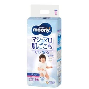 Moony Man Marshmallow Skin Feel Pants XL38 for Girls (12-22 kg)